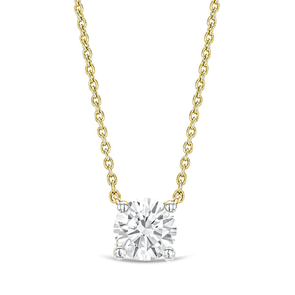 Wanderlust Floating Lab Diamond Solitaire Necklace 0.33ct H/SI in 18K Gold Vermeil